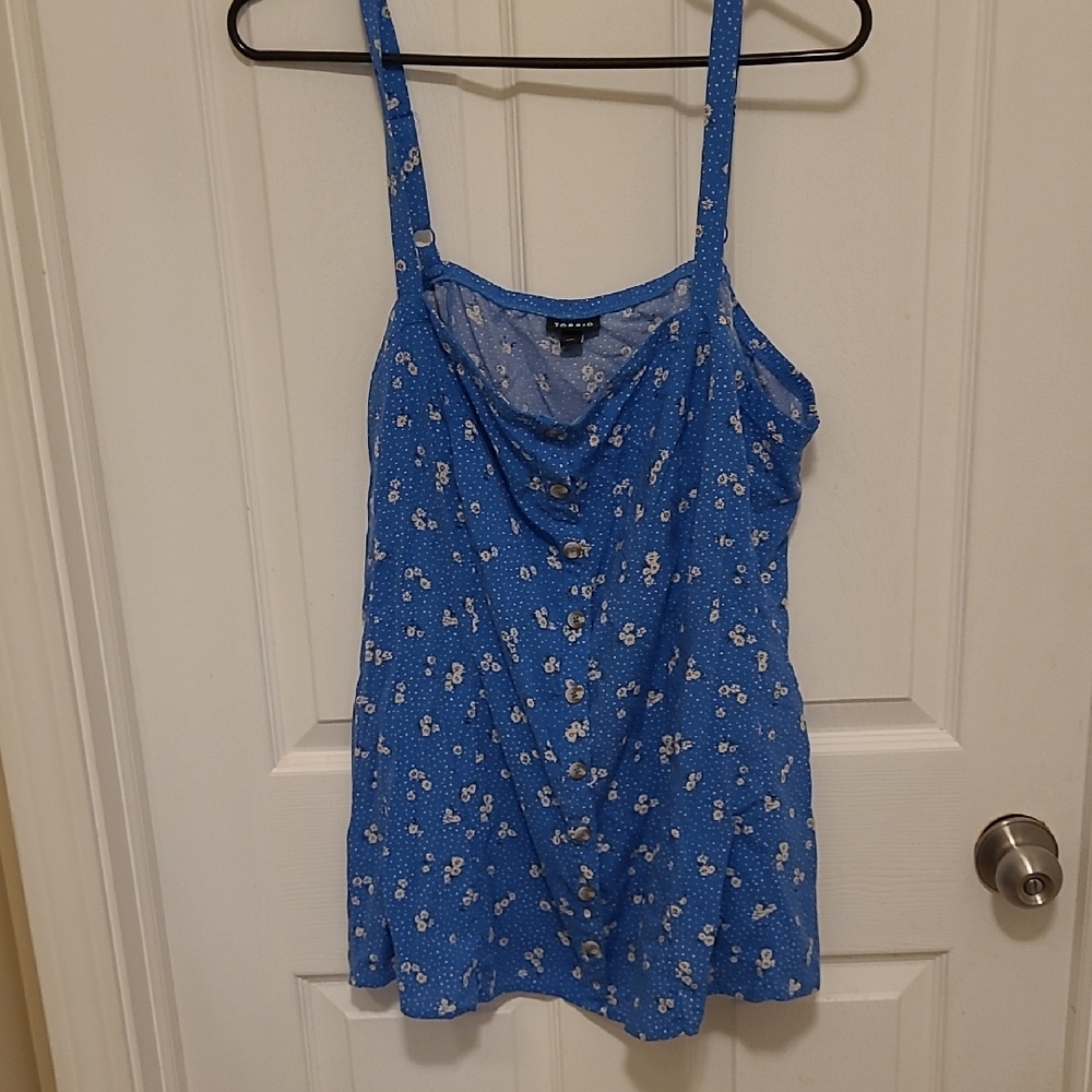 Blue Floral Women's Top